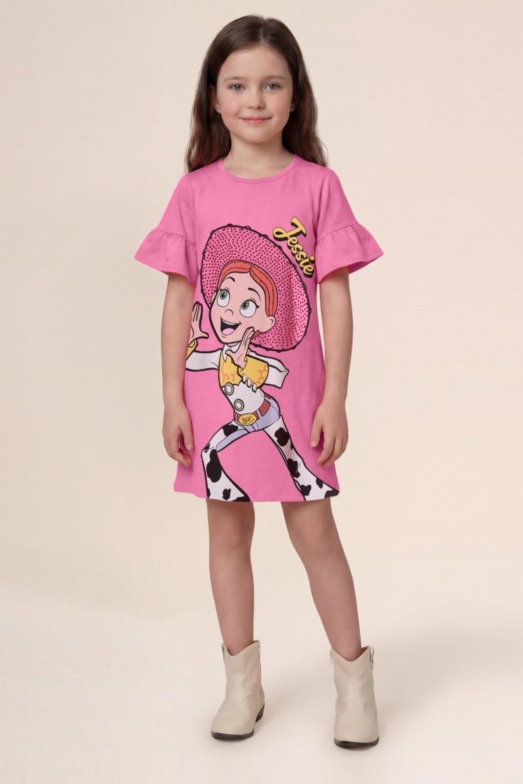 Infantil - Vestido menina Toy Story em meia malha Brandili