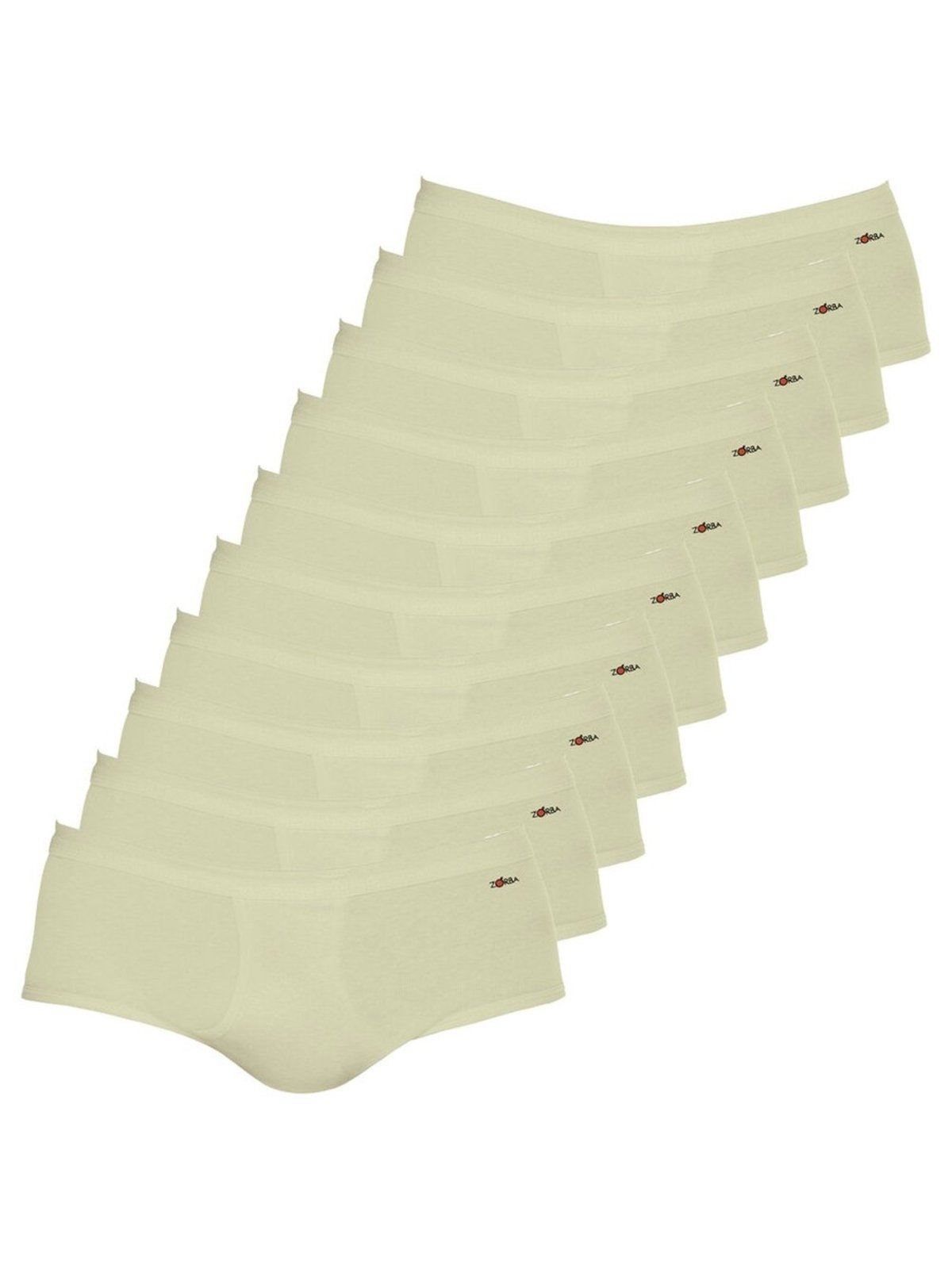 Kit com 10 Cuecas Slip Zorba com Abertura 193 Bege