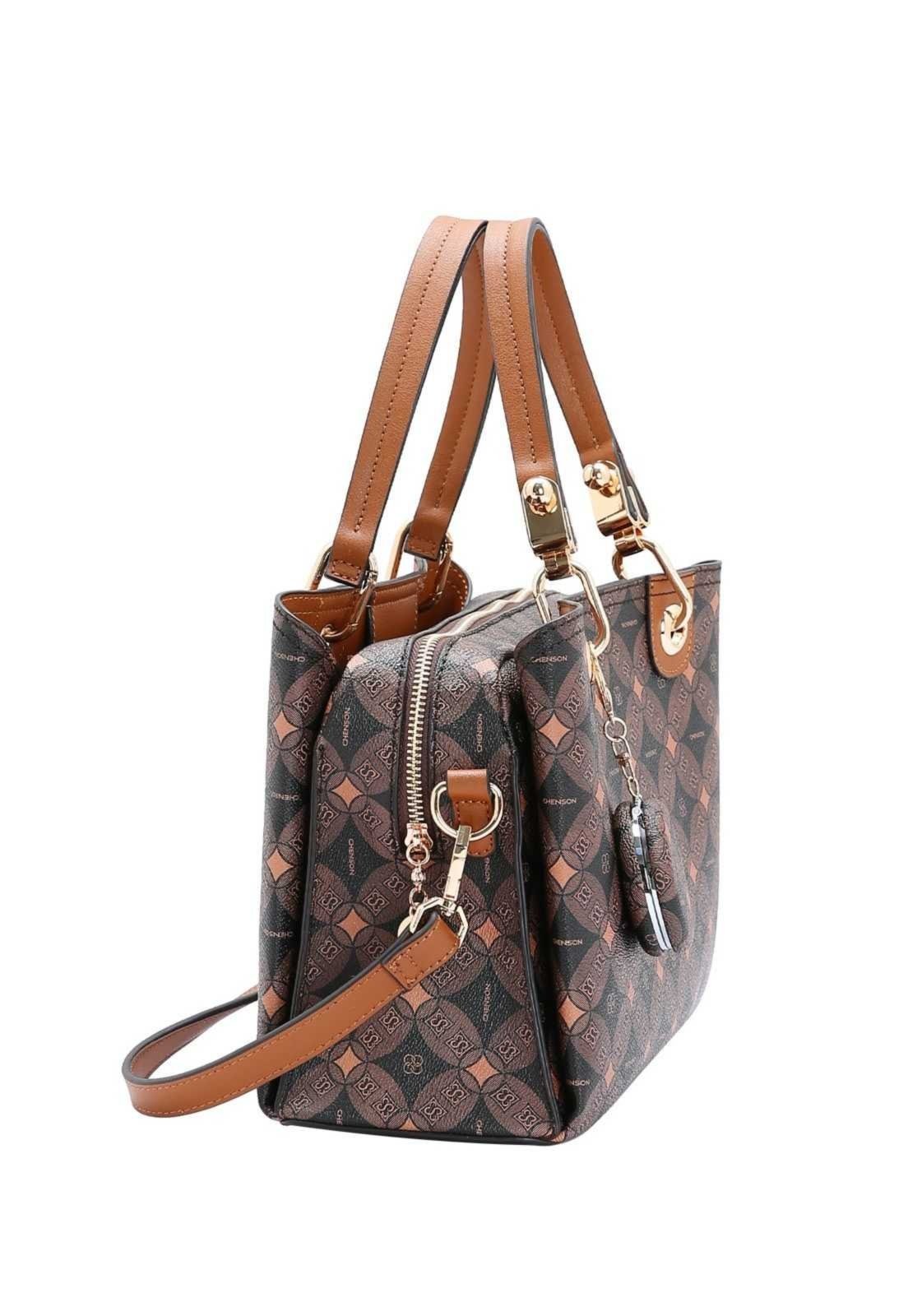 Bolsa Feminina Chenson Monograma Contemporâneo 3485378 Café