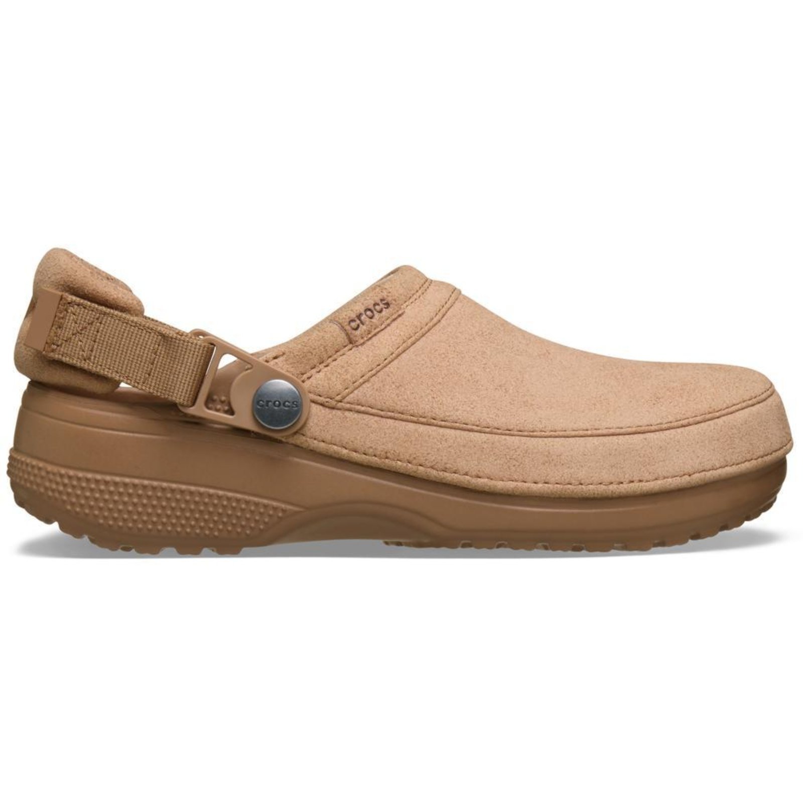 Sandália Crocs Classic Crafted Vegan Suede Clog Milk Chocolate Marrom