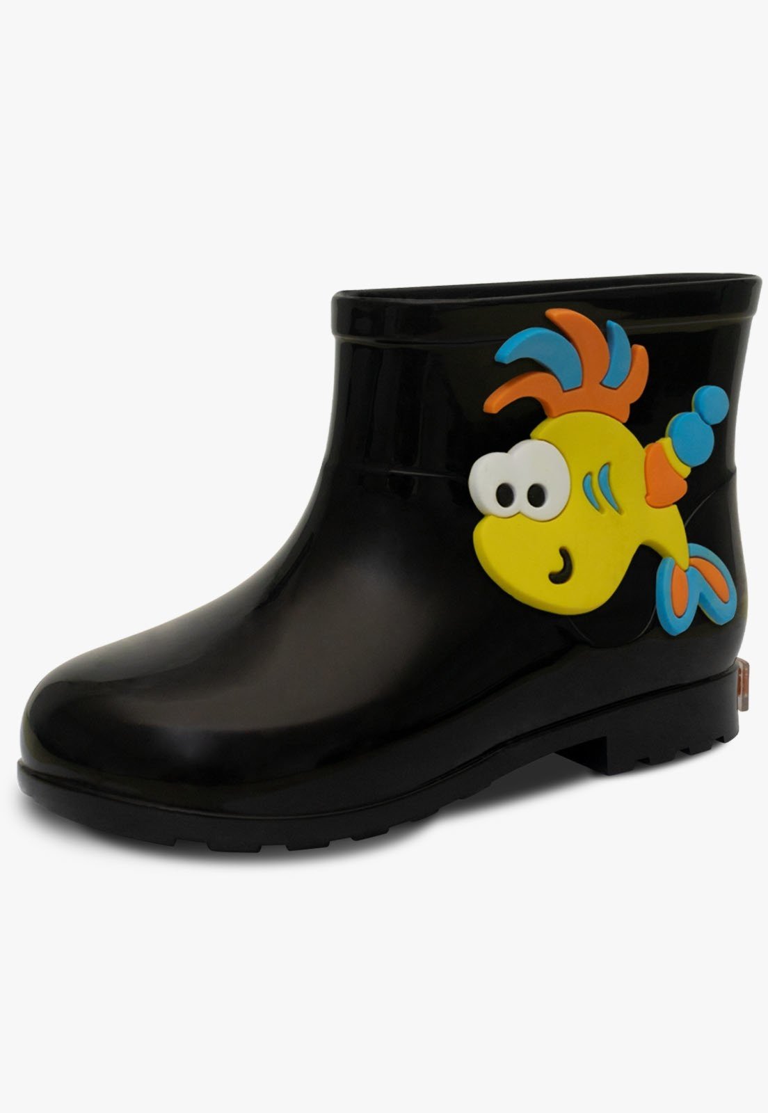 Infantil - Bota Galocha Cano Baixo Pópidi Peixe Preto