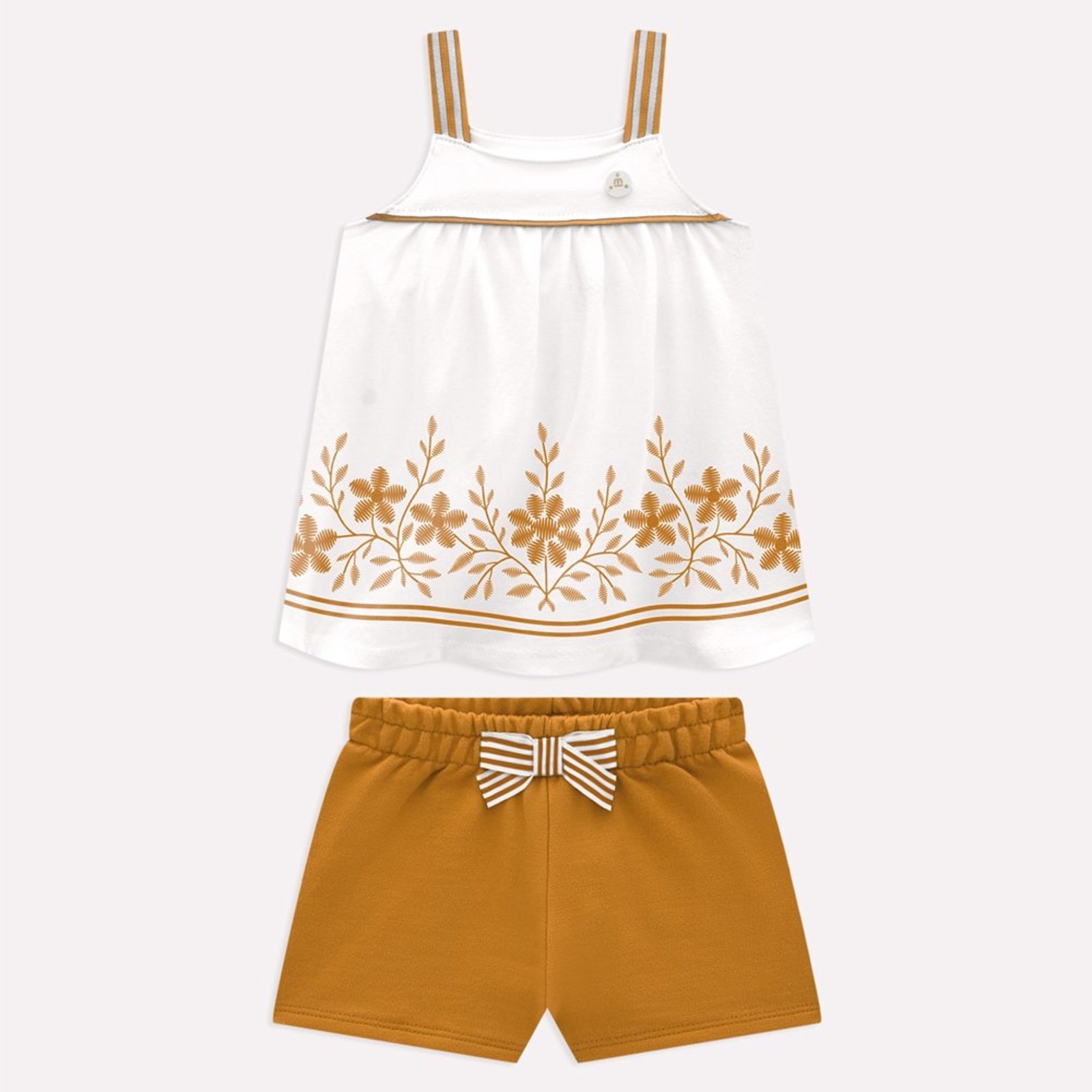 Infantil - Conjunto Menina Flores Milon