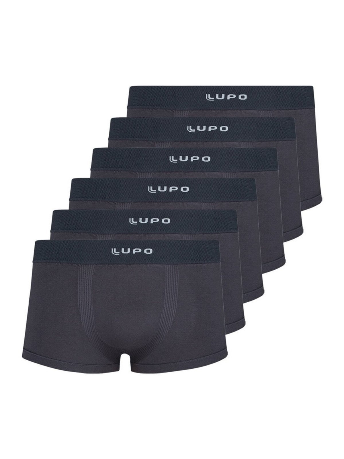 Kit com 6 Cuecas Sunga Lupo 656-001 Preto