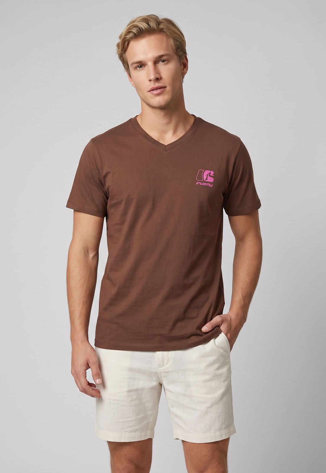 Camiseta Masculina Rusty Silk Switch Up Marrom
