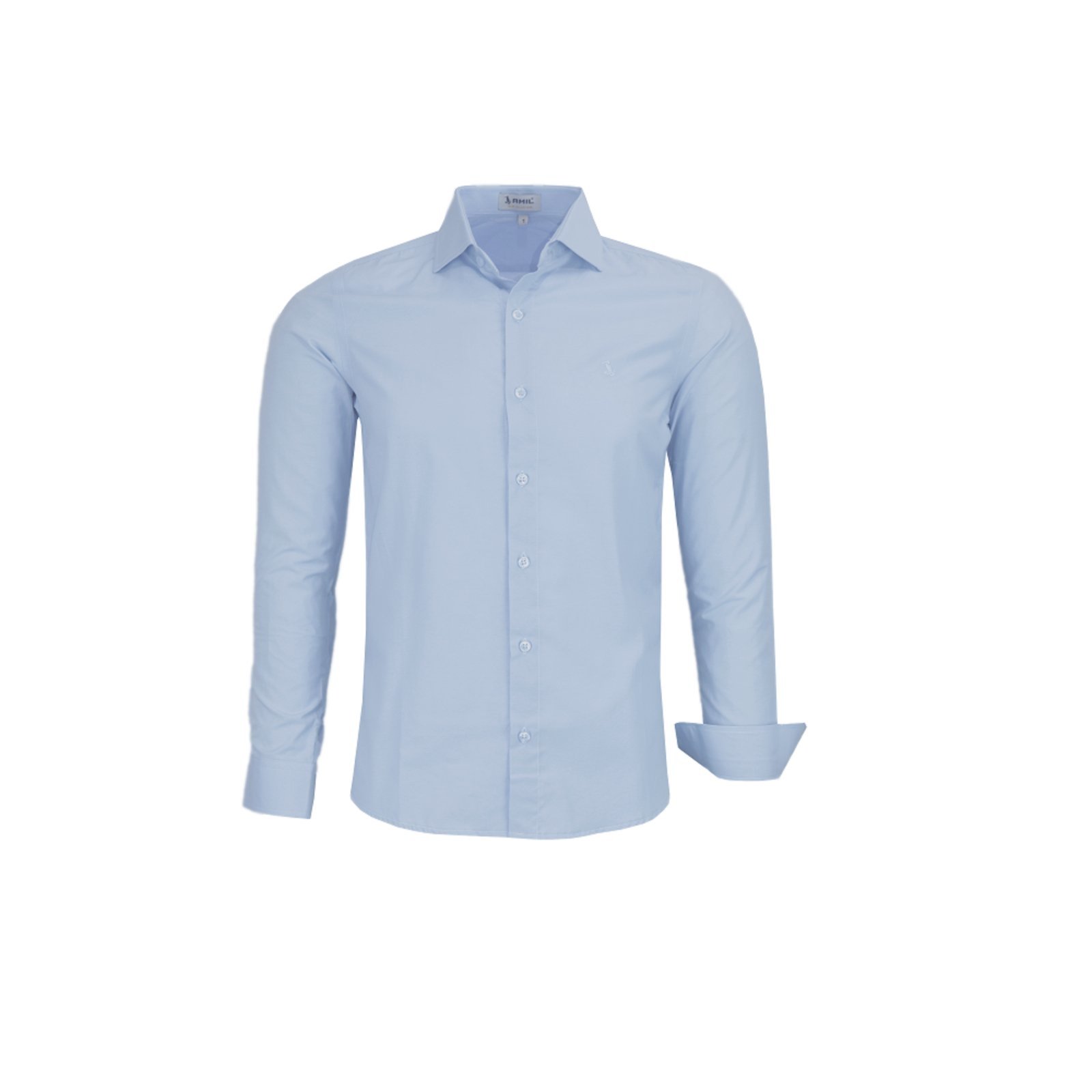 Camisa Social Lisa Manga Longa Slim Mista Original Amil AZ BB