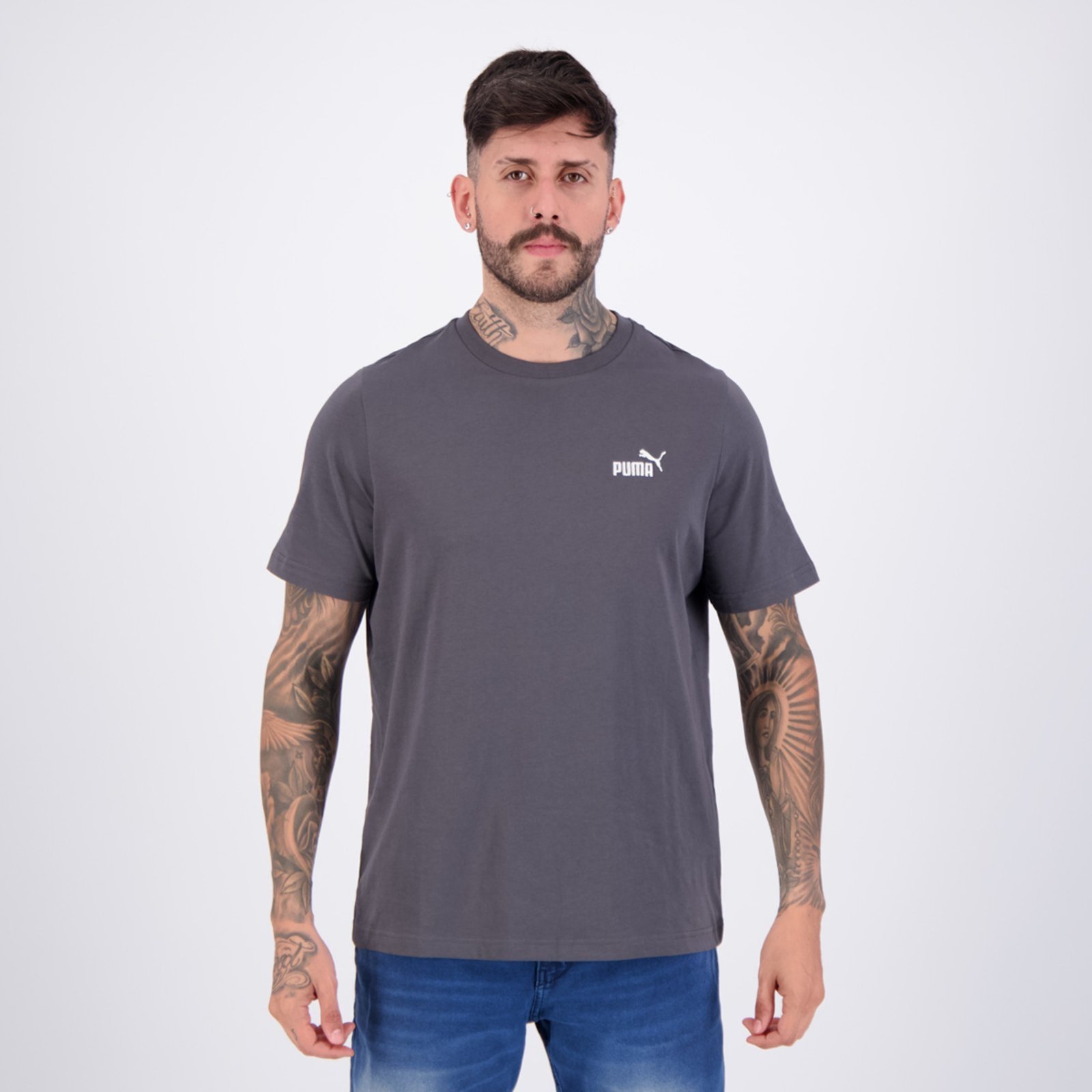 Camiseta Puma ESS No. 1 Cinza