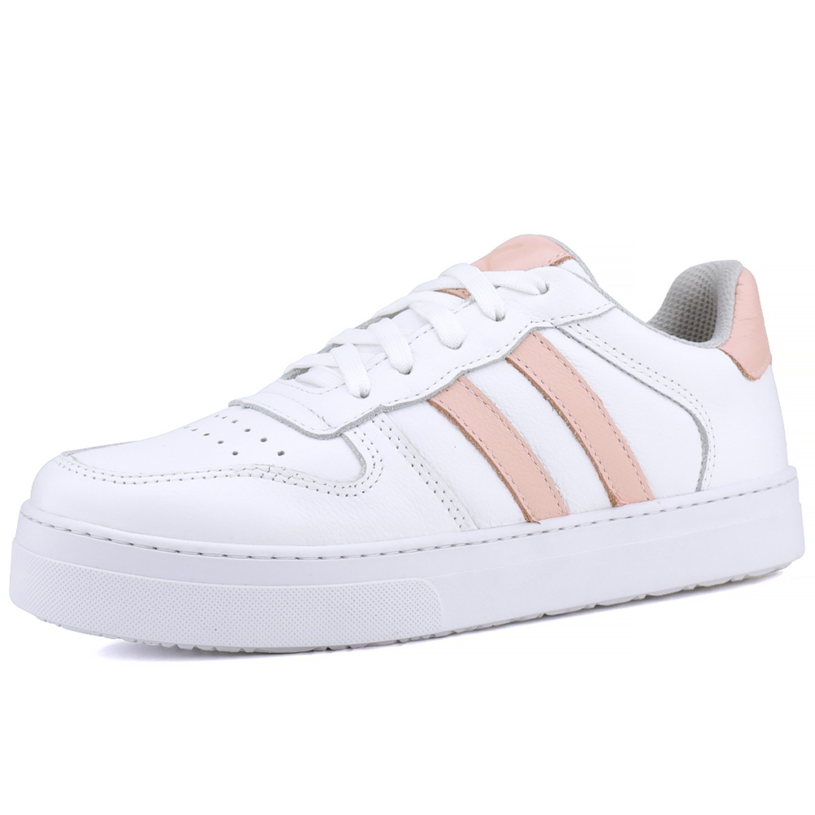 Tênis Mr. Gutt Casual em Couro Mr Branco e Nude