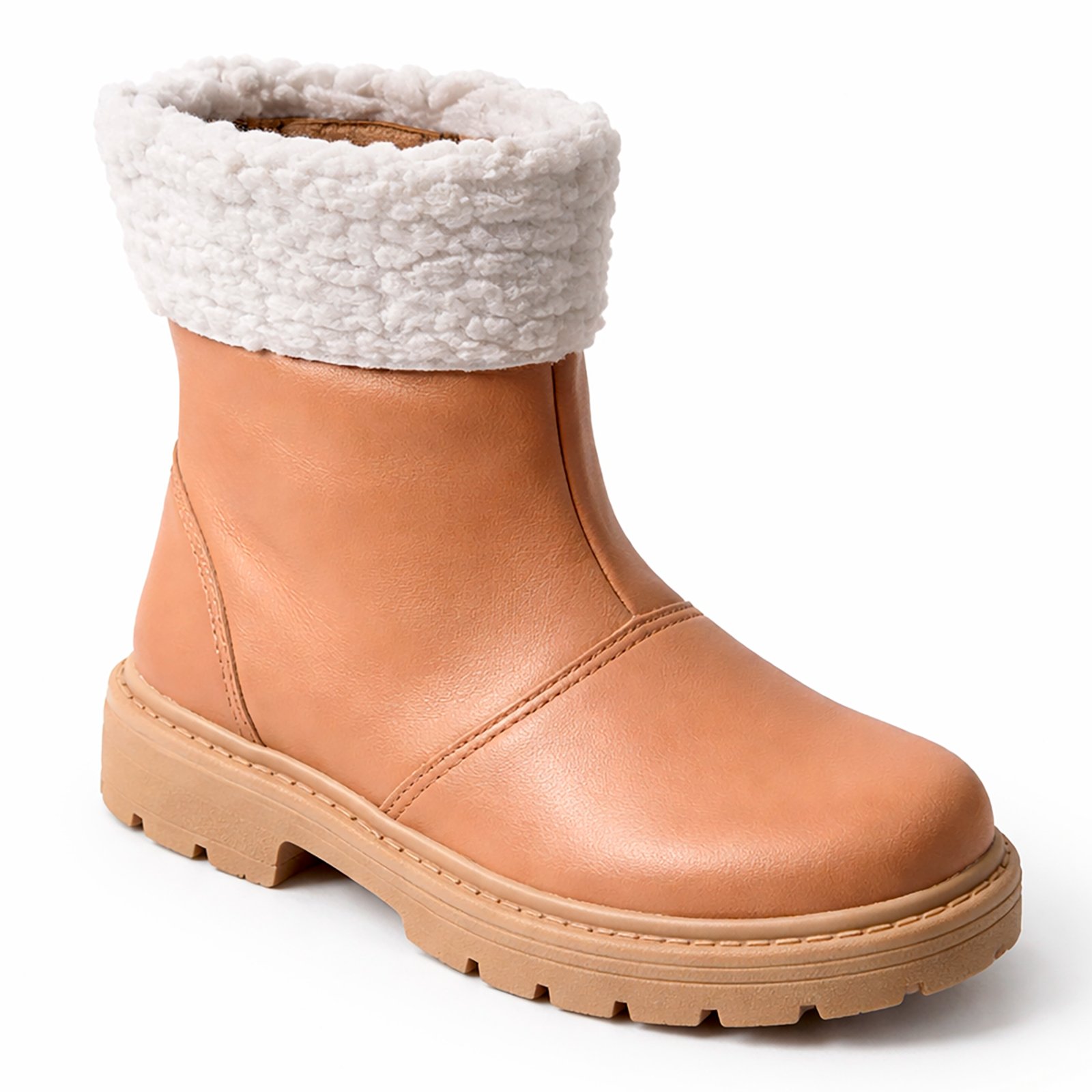 Infantil - Bota Feminina Coturno Menina Com Pelinho Quentinho Nude Pepite
