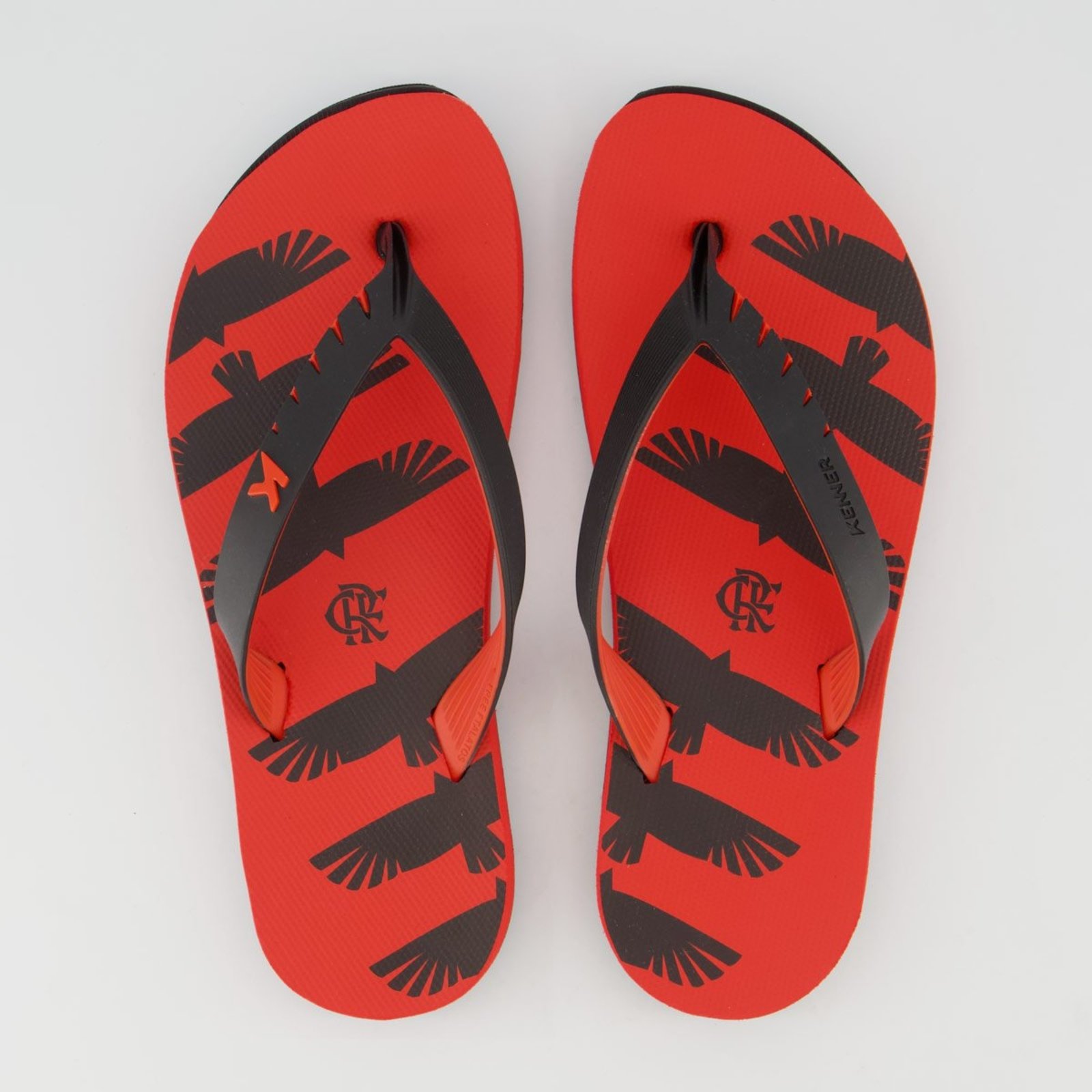 Chinelo Kenner Flamengo Red Vermelho e Preto