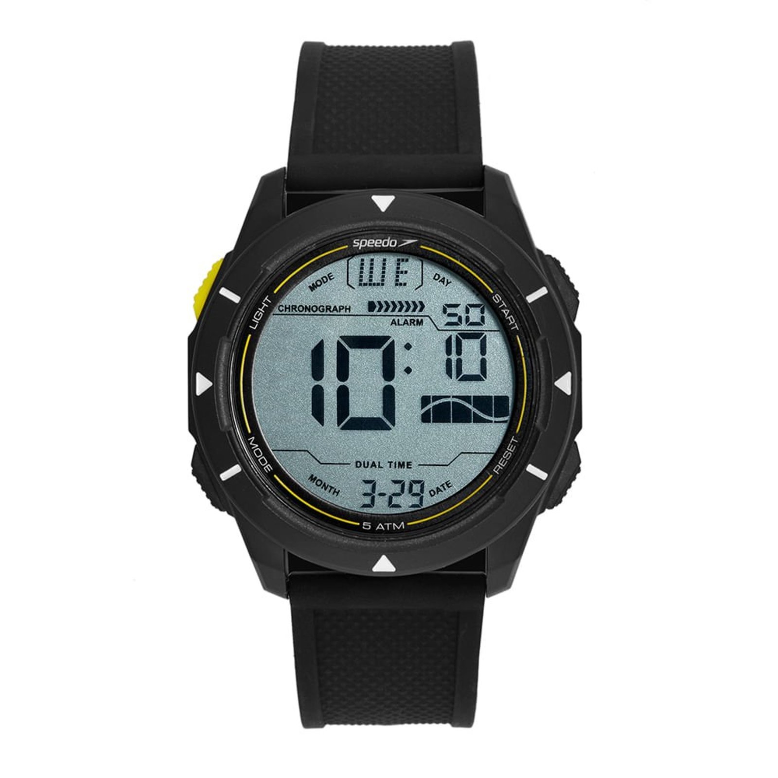 Relógio Masculino Speedo Anadigi Pulseira Silicone Preto Speedo