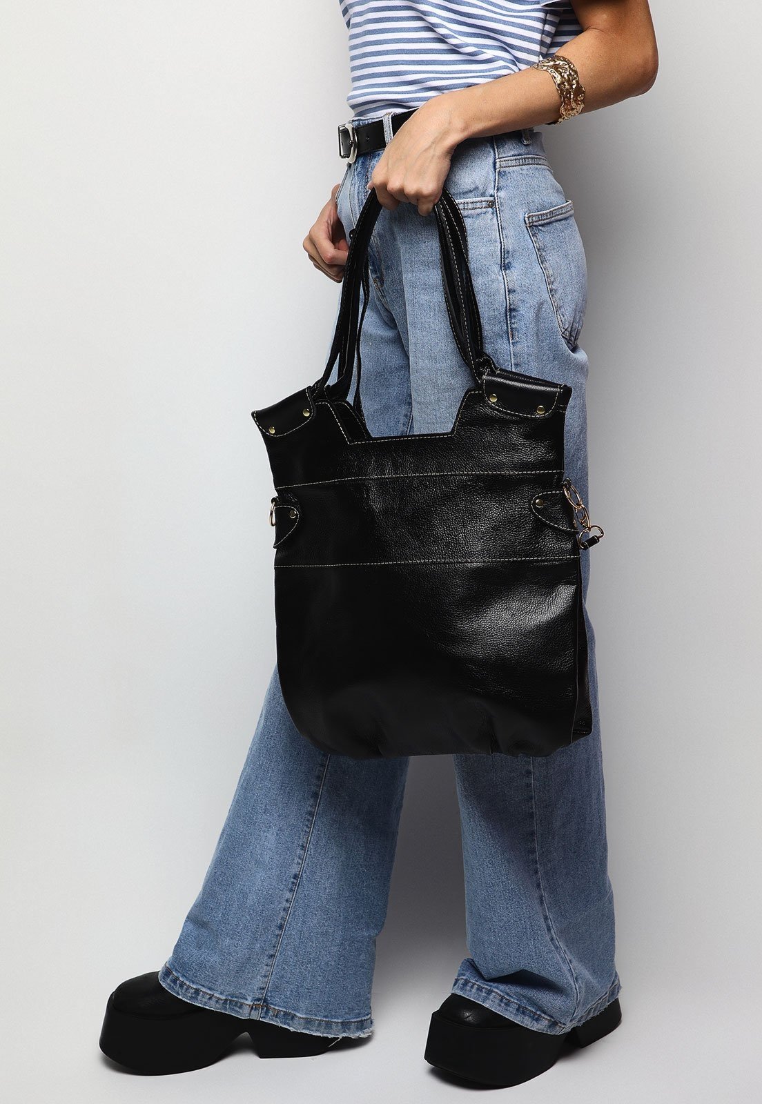 Bolsa SN Couros Japão Preta