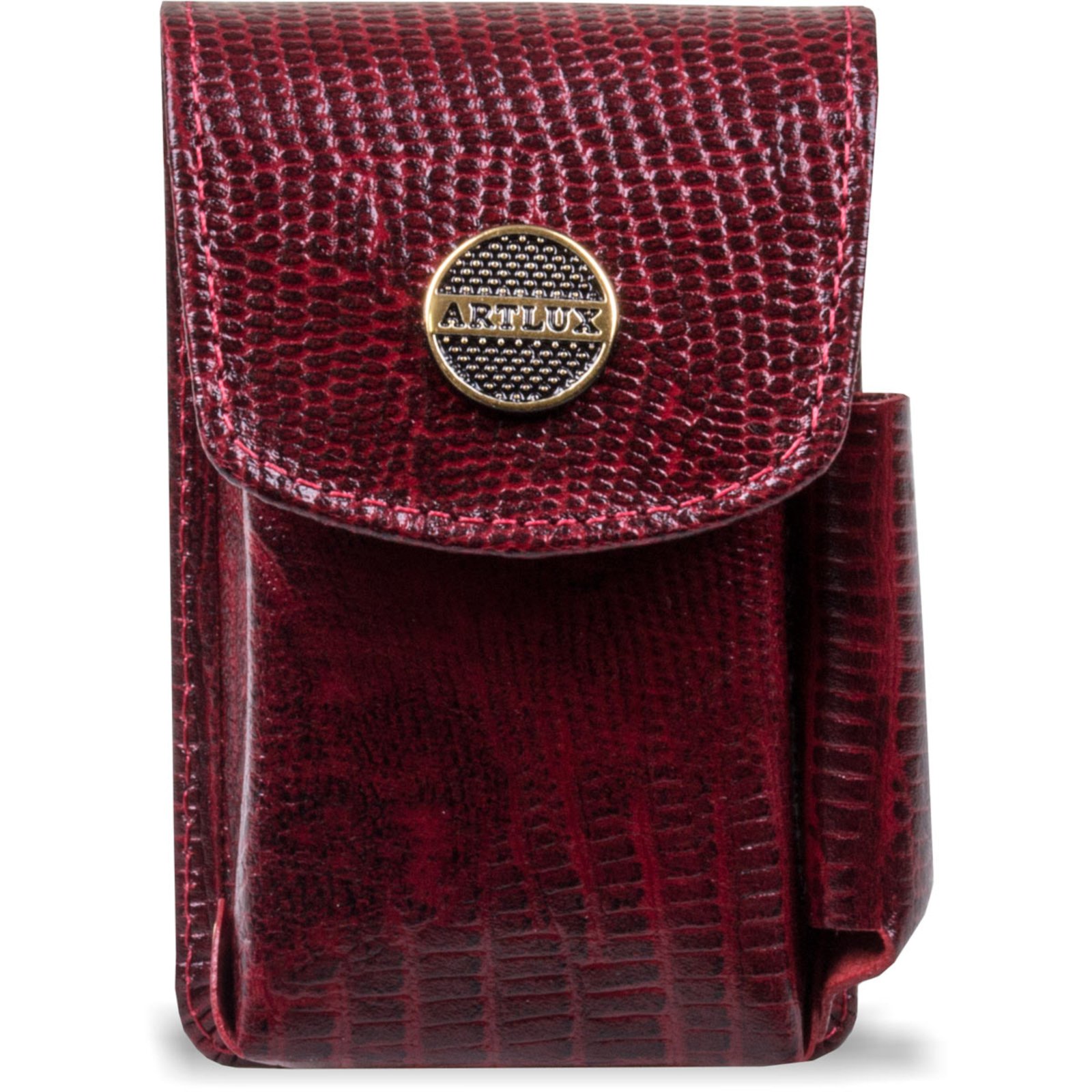 Cigarreira Artlux porta Isqueiro Vermelho