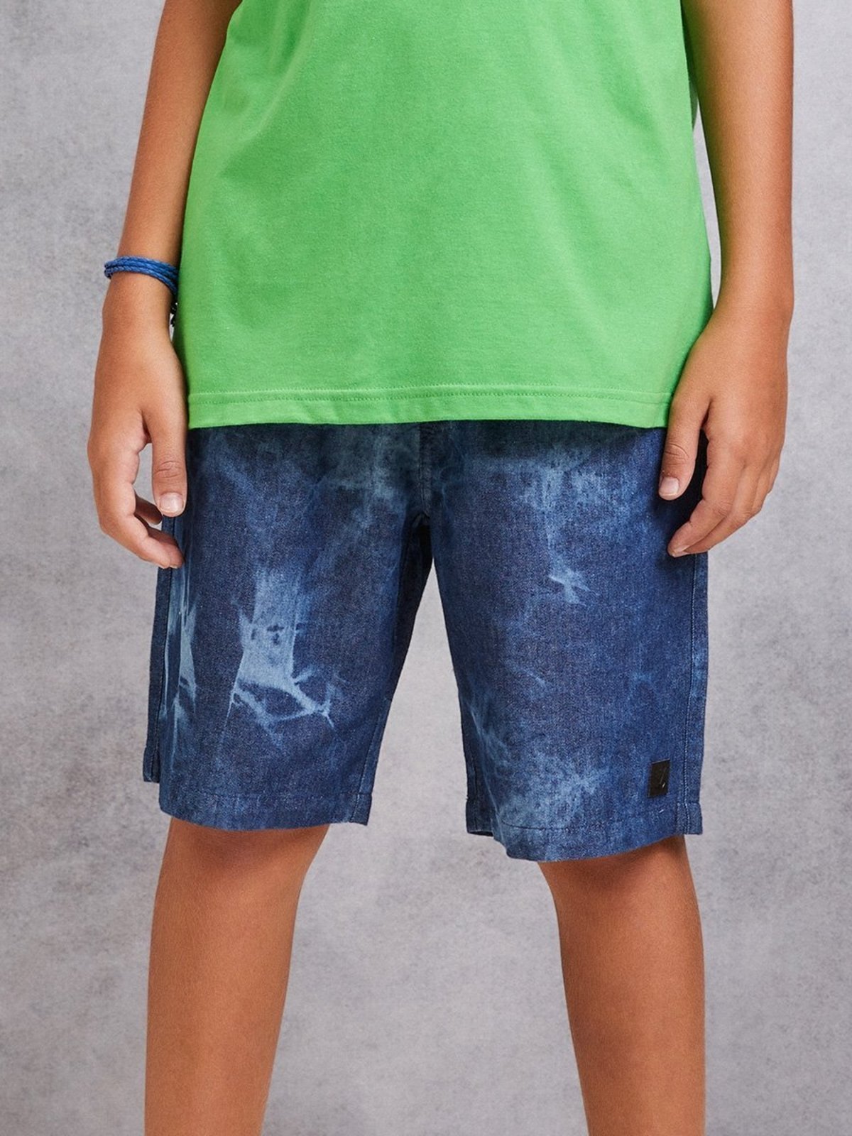 Infantil - Bermuda Jeans Tie Dye