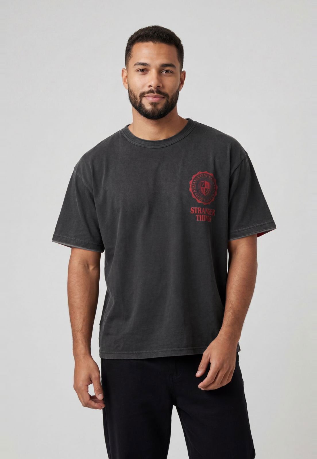 Camiseta Masculina GAP Gola Redonda Manga Curta Cinza