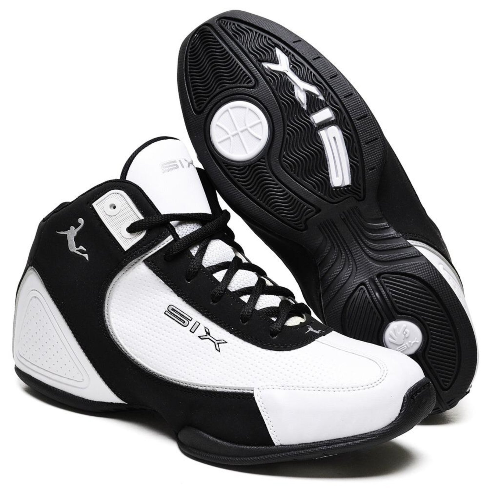 Tênis Basquete Masculino Charge Six Street Branco Preto