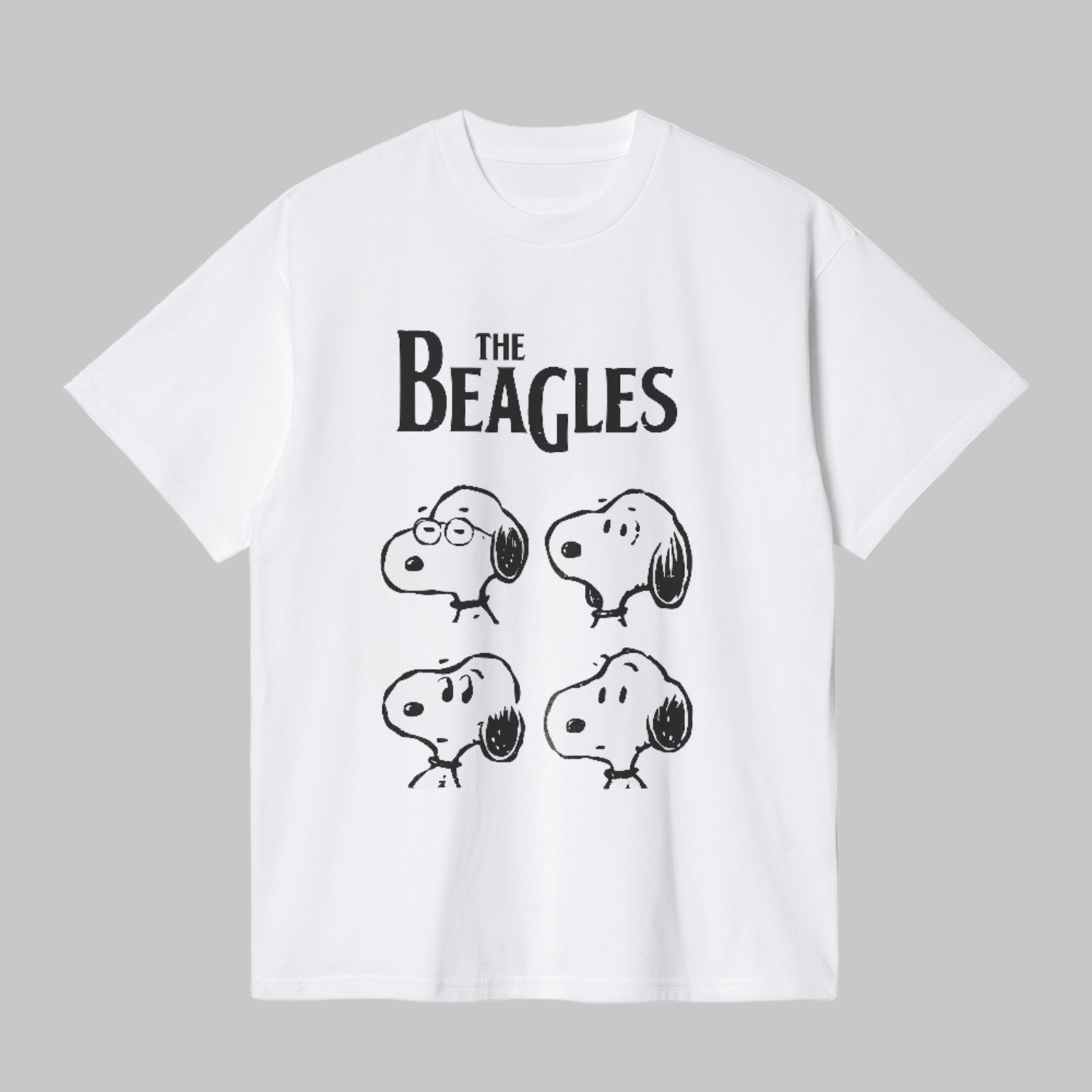 Camiseta Básica The Beagles Snoopy Unissex Branco