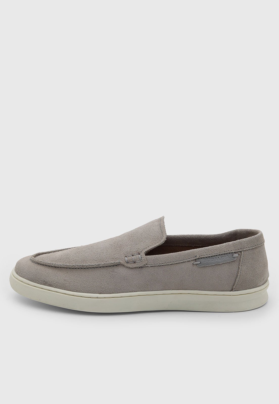 Mocassim Masculino Dudalina Slip On Cinza Claro