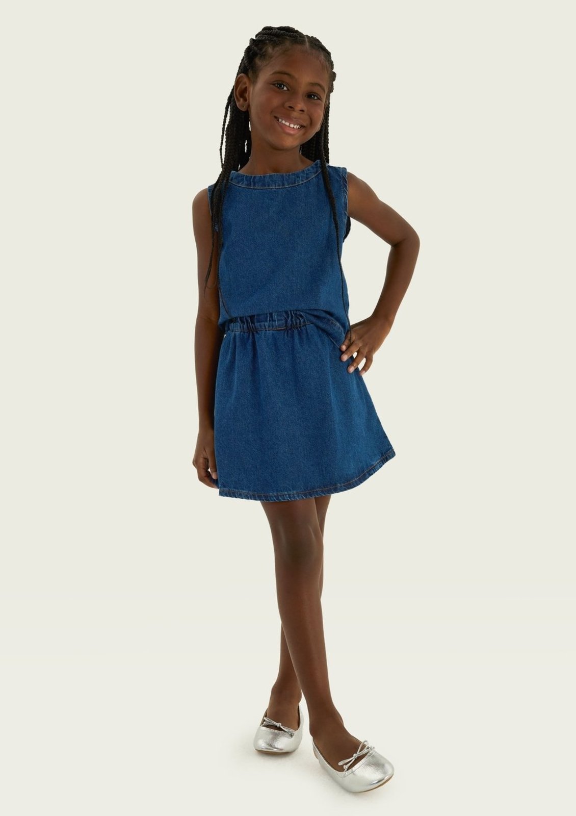 Infantil - Shorts Menina Em Jeans Leve Hering