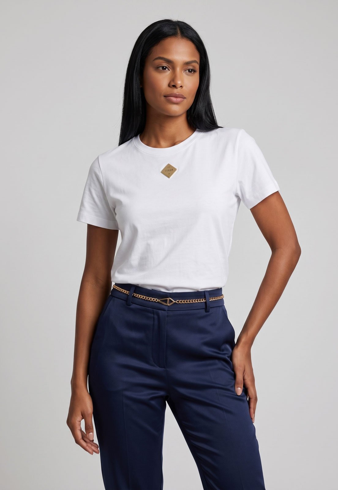 Camiseta Feminina Forum Logo Branca