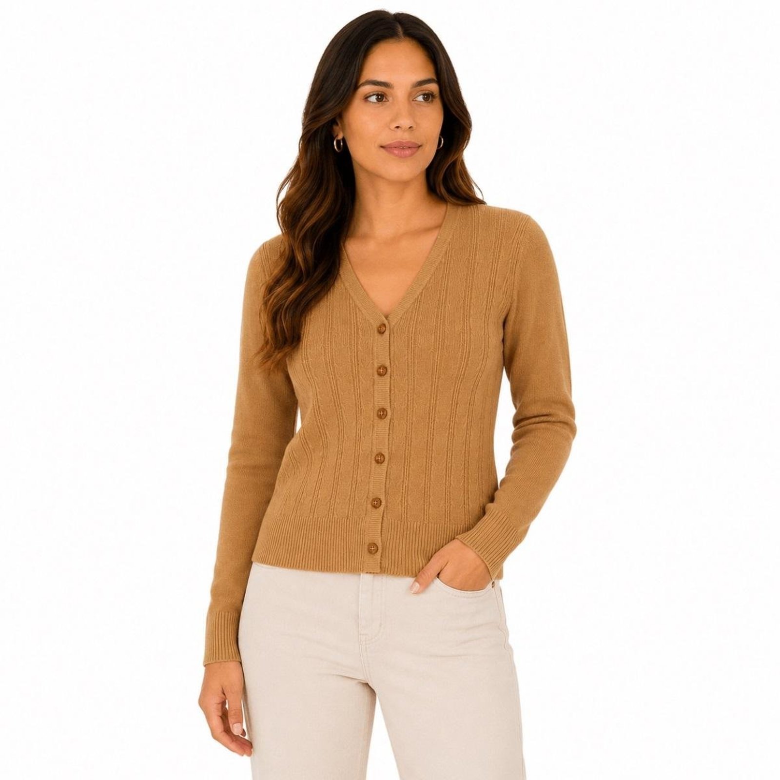 Cardigan Feminino Facinelli 651168 Caramelo