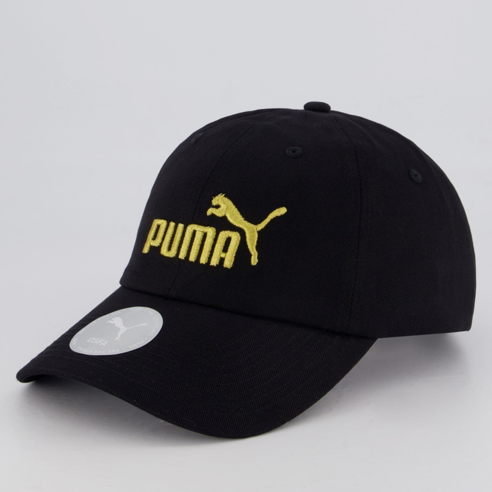 Vista 2 Boné Puma ESS No. 1 Logo BB e Dourado preto Puma preto