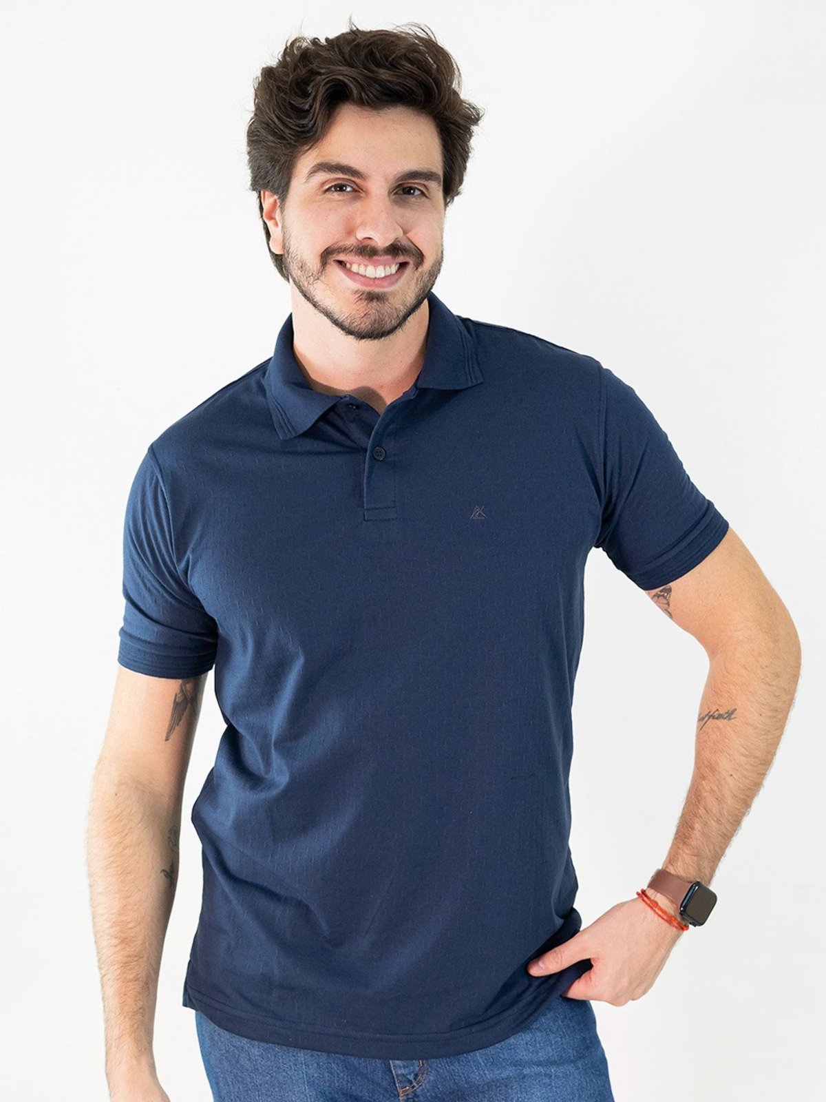 Camisa Masculina Polo Tradicional Slim Algodão Anticorpus