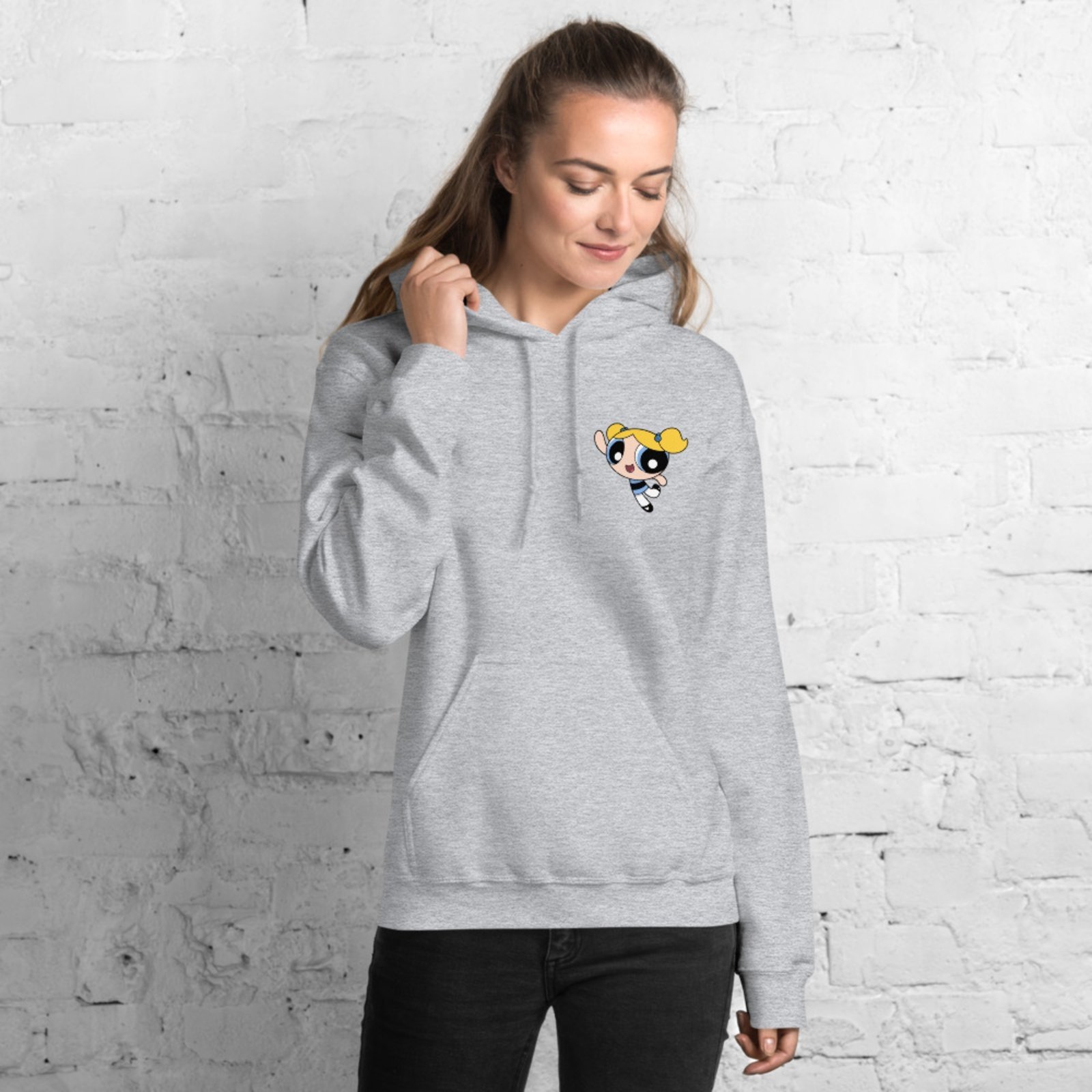 Moletom Flanelado Feminino Blusa Mooboo de Frio Fechado Urbania Moleton Cinza mescla estampa lindinha