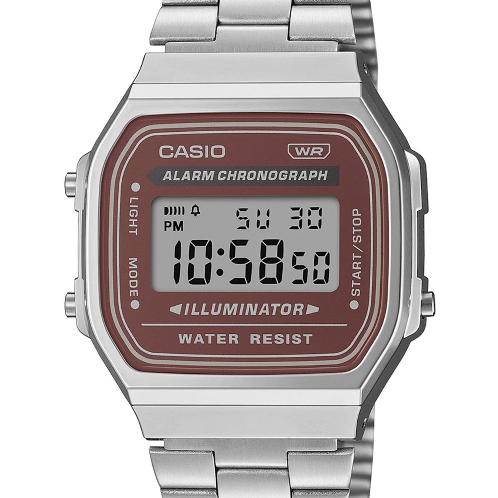 Relógio Casio Digital Vintage A168WA - 5AYDF - SC | Prata