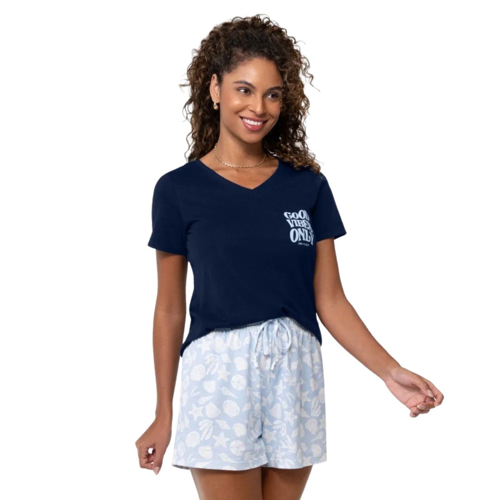 Pijama Feminino Curto de Verão Zee Rucci