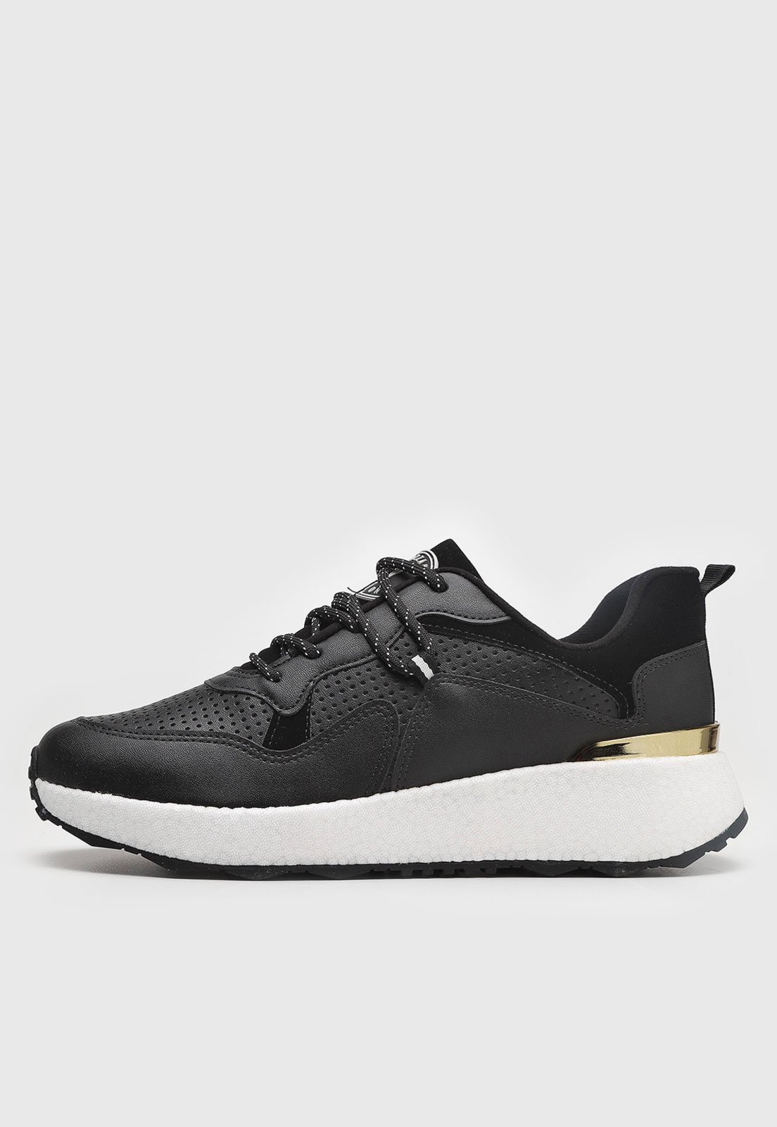 Tênis Feminino Vizzano Detalhe Metalizado Preto