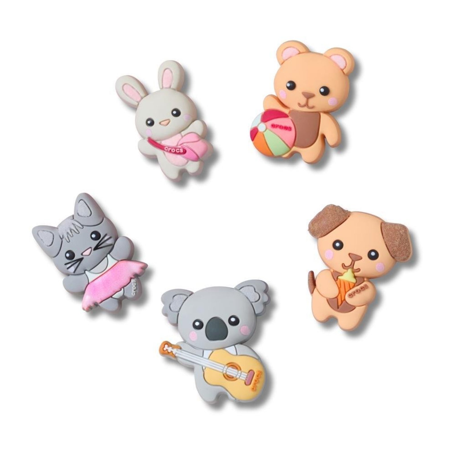 Infantil - Jibbitz™ Amigos Animais Fofinhos Pack Com 5 Peças Único Branco
