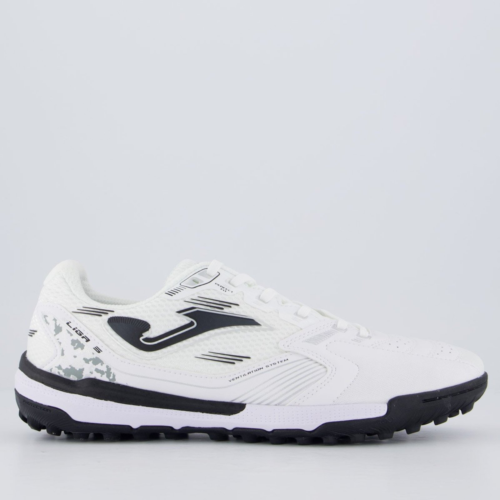 Chuteira Joma Liga 5 Society Branco com Preto