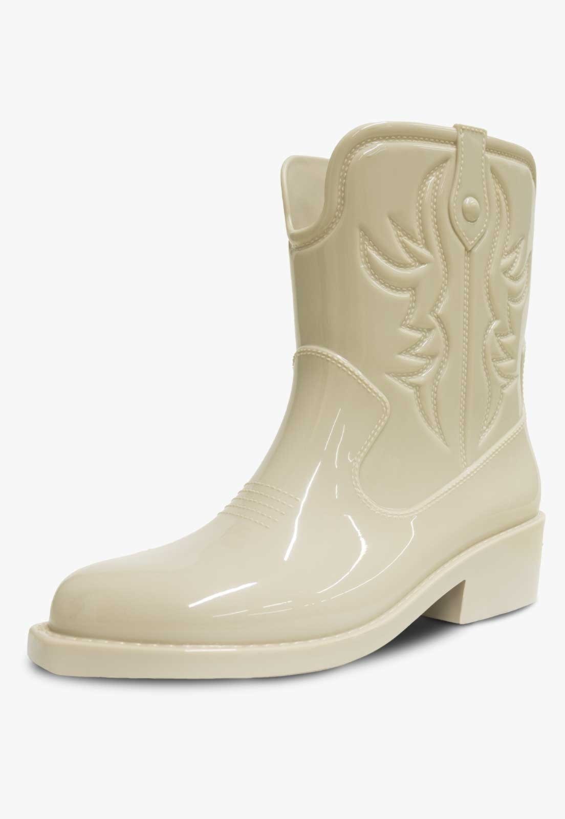 Infantil - Bota Texana Pópidi Menina Galocha Cano Alto Off White