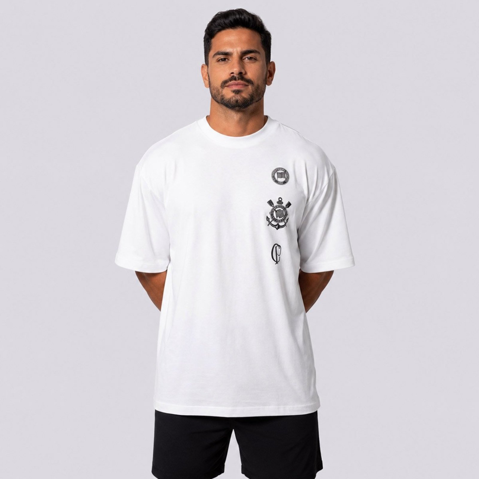 Camiseta Corinthians Terrão Oversized Branca