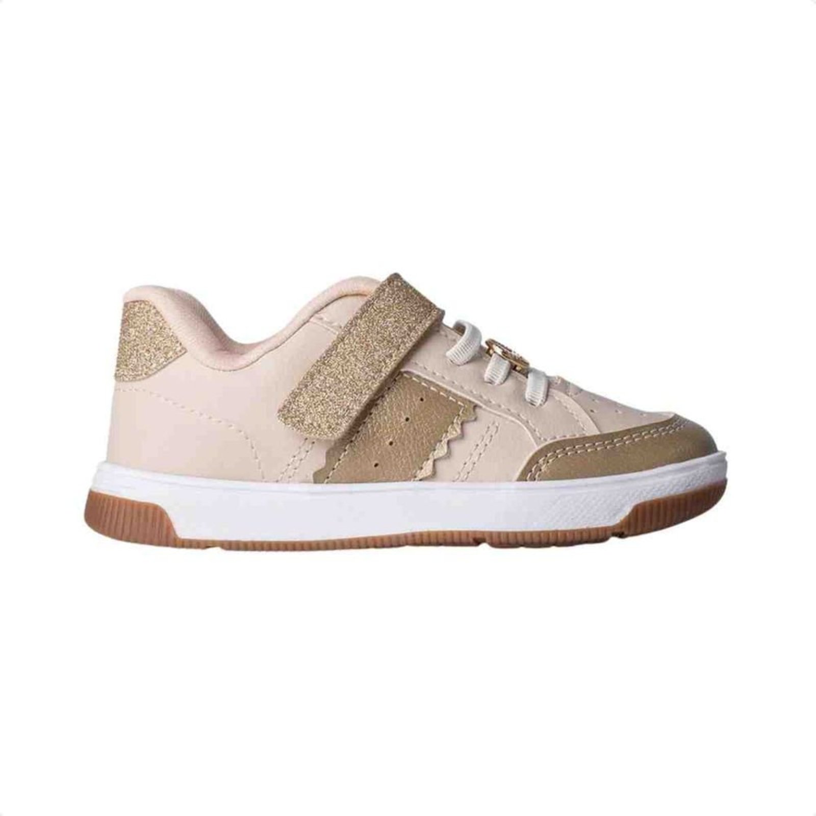Infantil - Tenis Casual Kidy Marfim Dourado