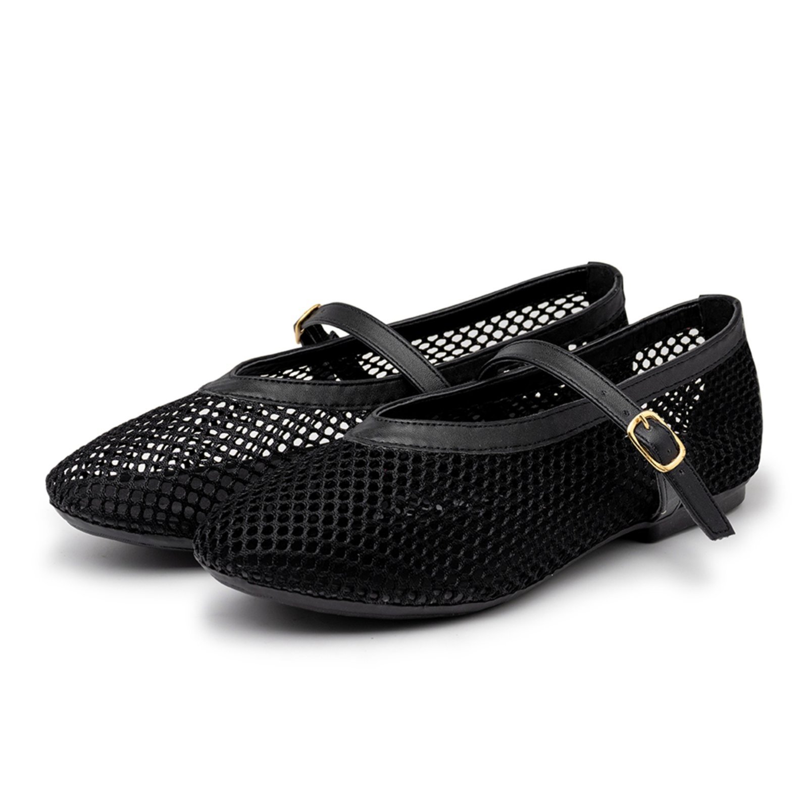 Sapatilha De Tela Feminina Tendência Bico Redondo 5400 Preta Hannah Footwear
