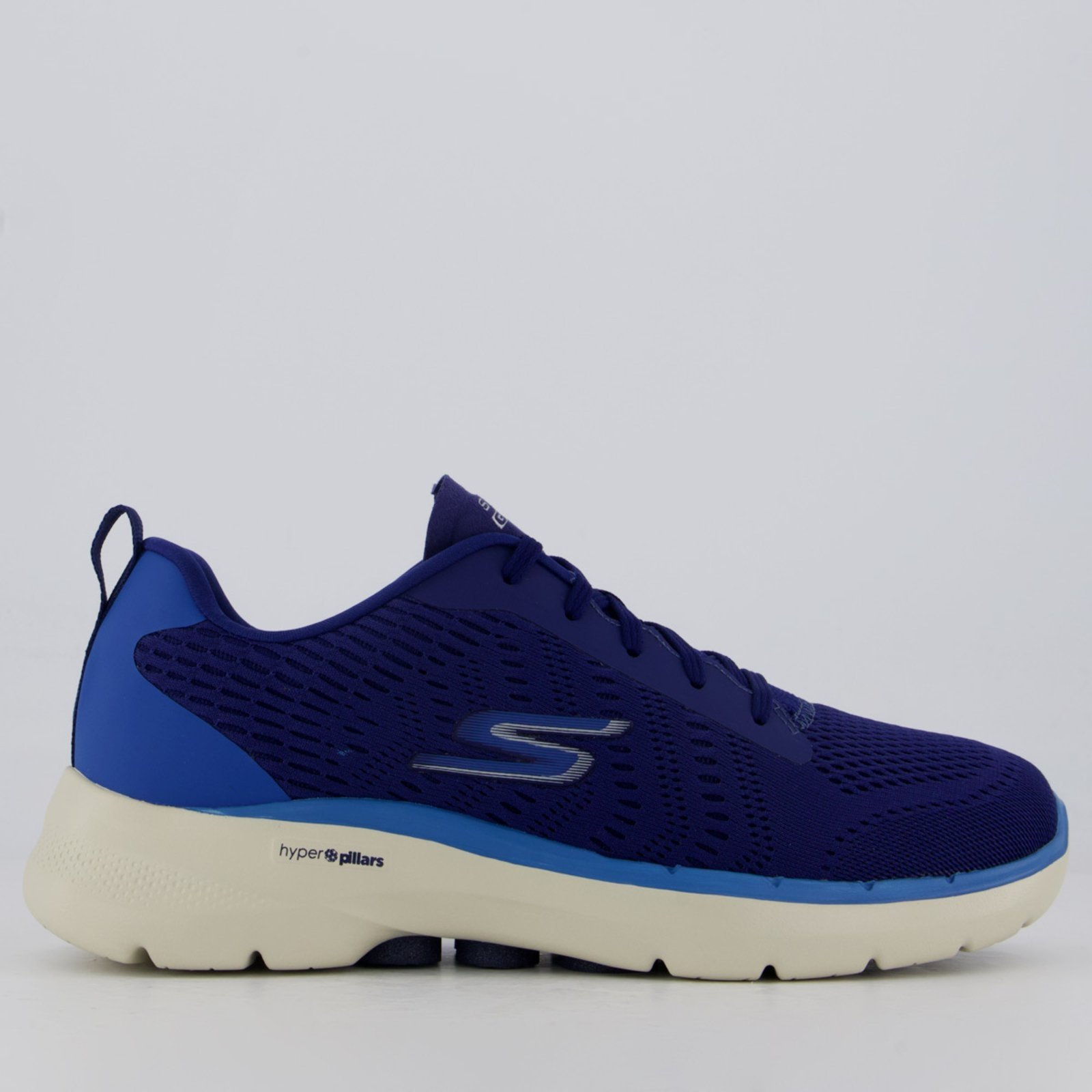 Tênis Skechers Go Walk 6 Marinho e Off White