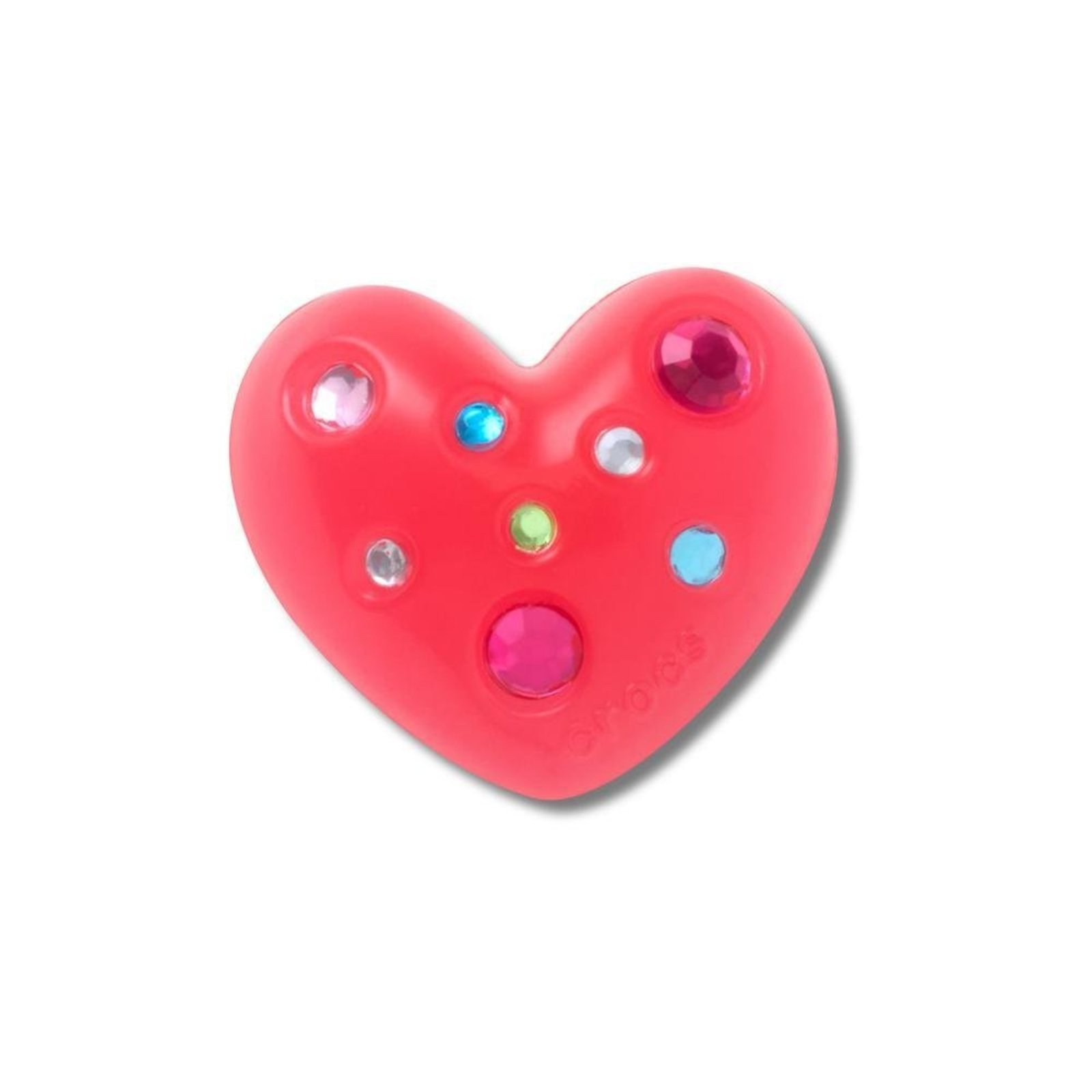 Infantil - Jibbitz™ Coração Delicado Com Gemas Único Branco