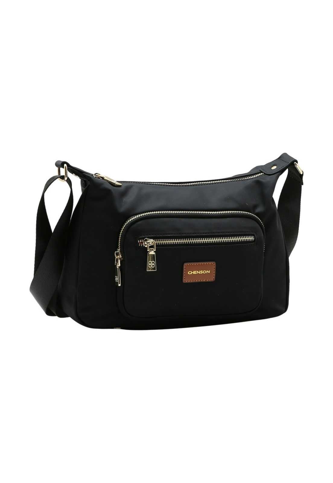Bolsa Feminina Chenson Transversal Twilll Nylon 3785983 Preto