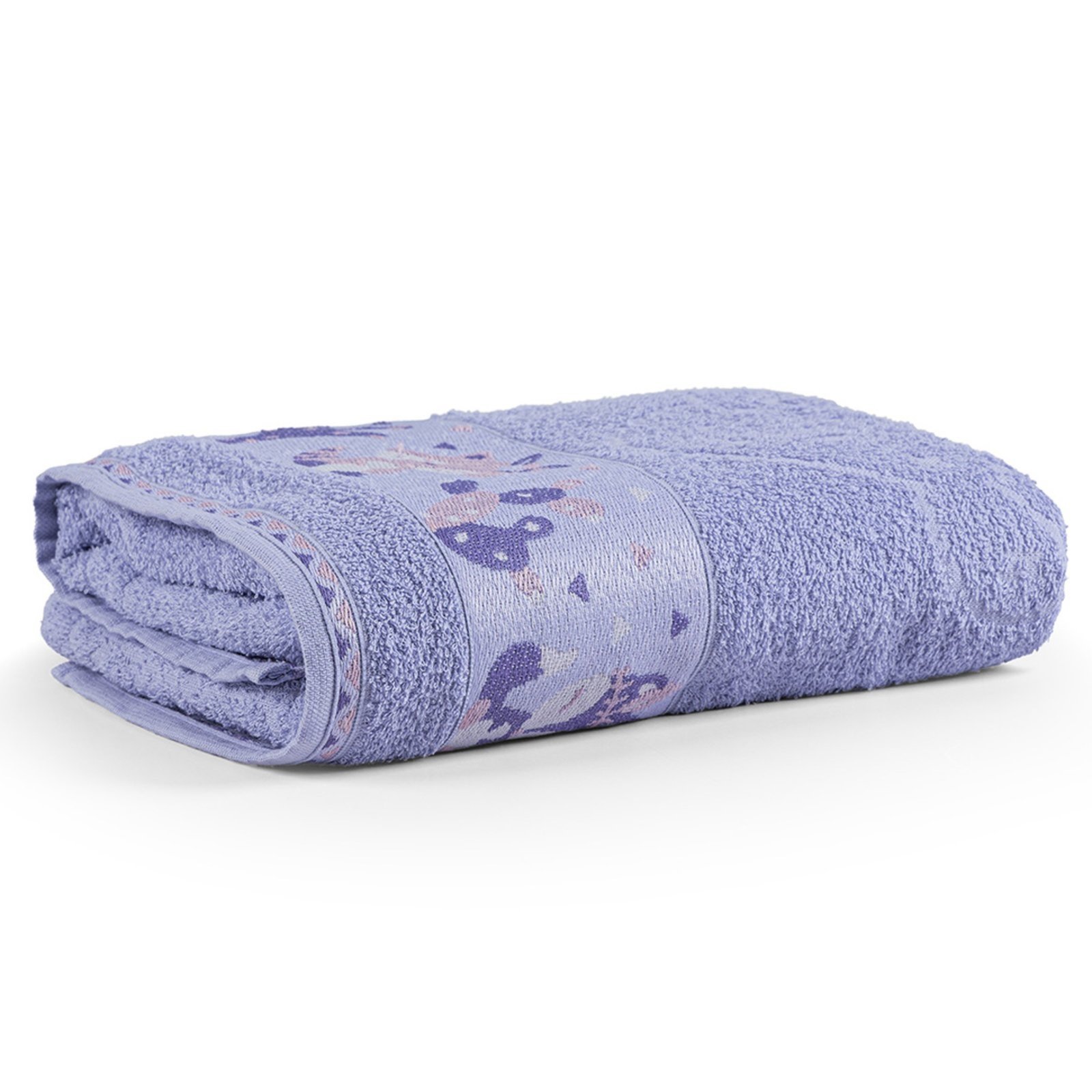 Toalha de Banho Avulsa Casa Scarpa Minimi Algodão - 1,15m x 75cm - Foxy Raposa - Lilás
