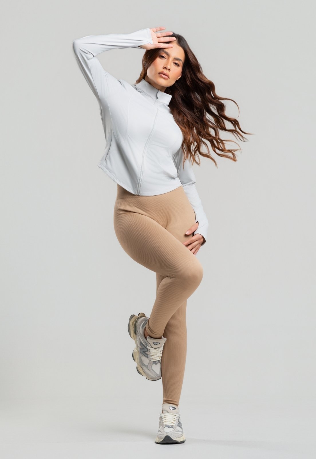 Calça Legging Fitness Sem Costura Salvatore Bege