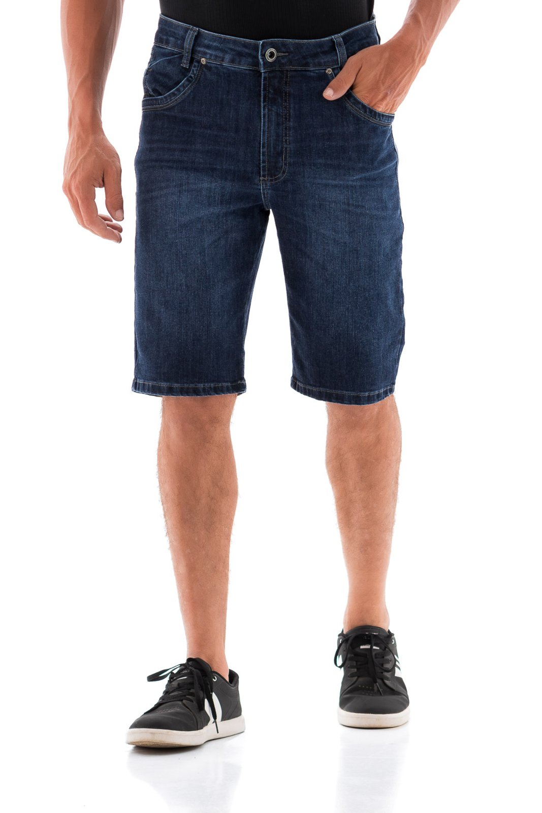 Vista 2 Bermuda Masculina Arauto Confort Dominic ARAUTO JEANS azul/azul marinho/jeans ARAUTO JEANS azul/azul marinho/jeans