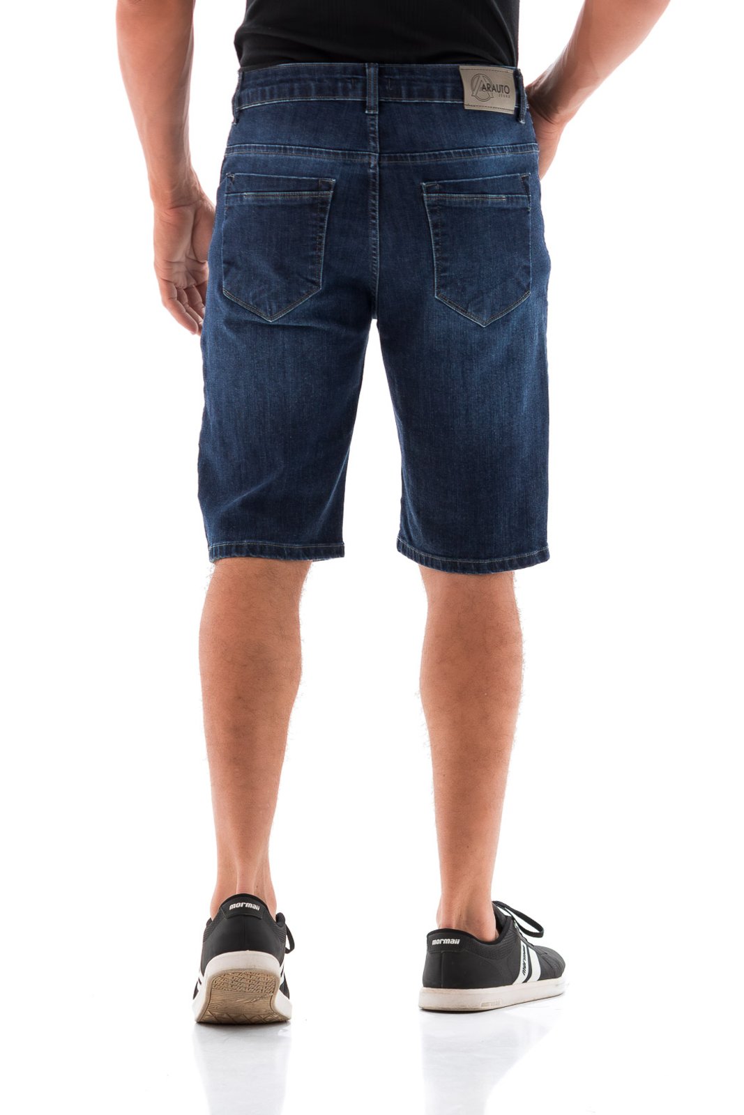 Vista 3 Bermuda Masculina Arauto Confort Dominic ARAUTO JEANS azul/azul marinho/jeans ARAUTO JEANS azul/azul marinho/jeans