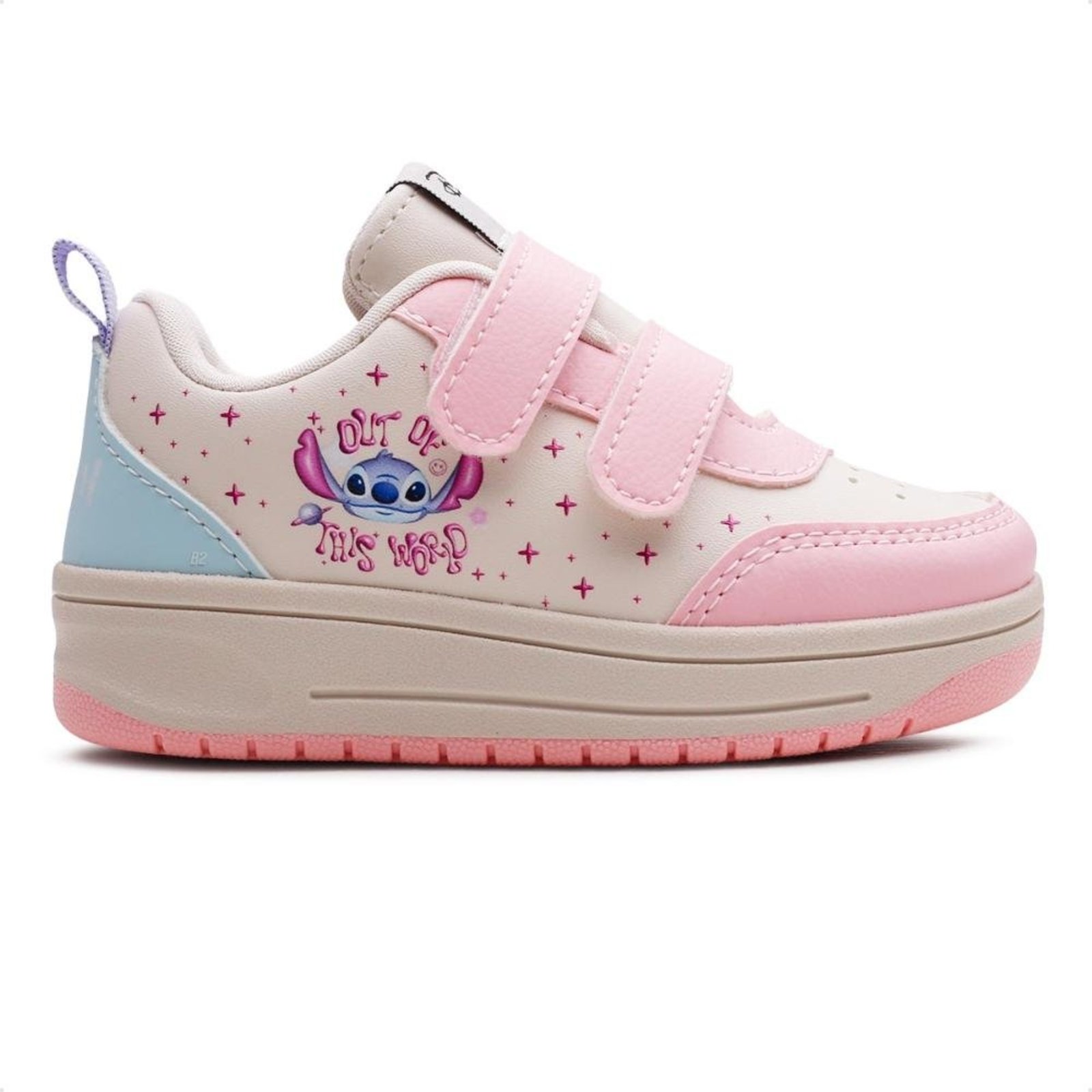 Infantil - Tênis Disney Stitch Sem Cadarço Bege