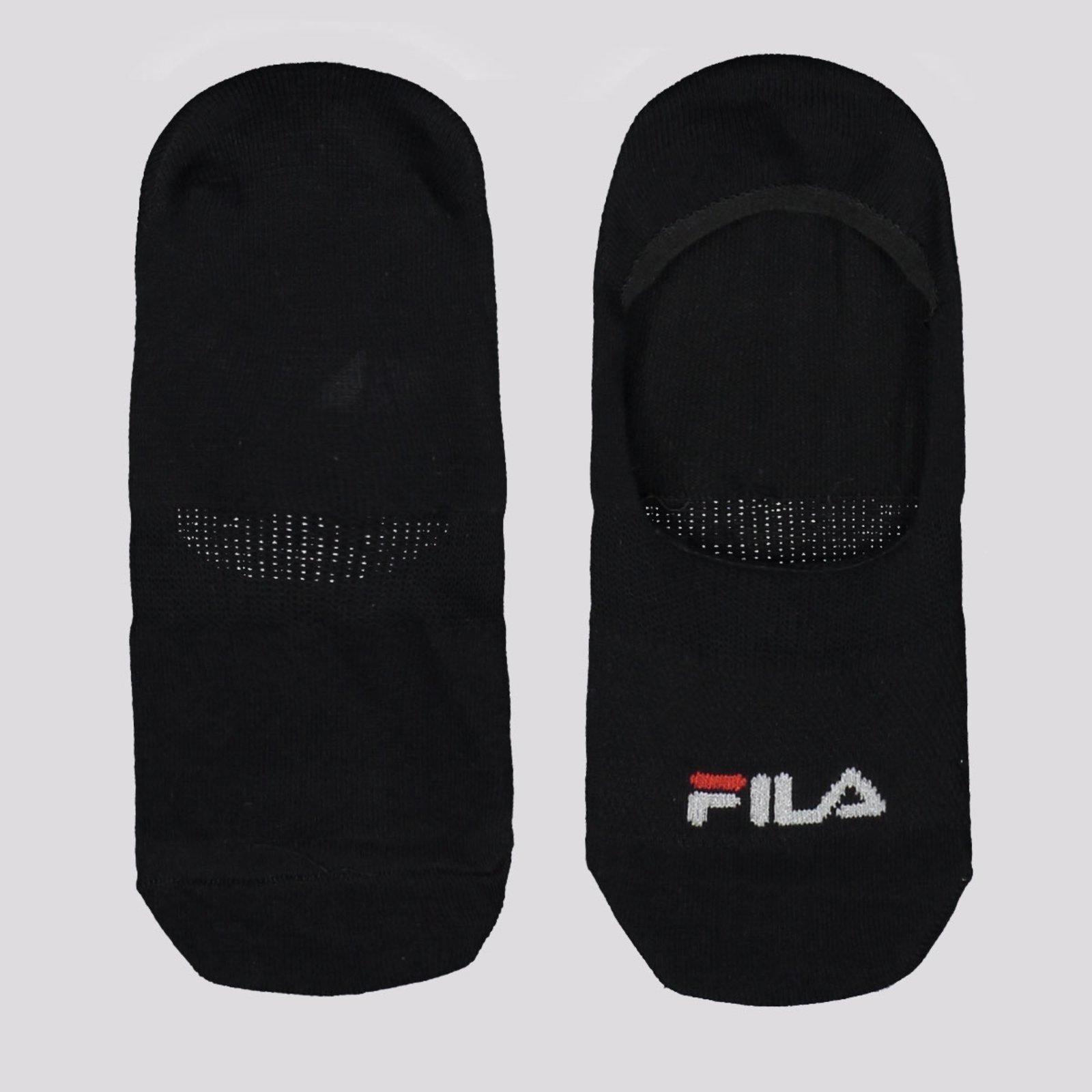 Vista 2 Kit Meia Fila 3 Pares Cano Invisível branco Fila branco