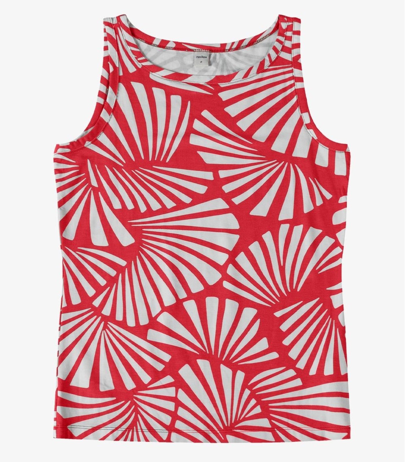 Regata Feminina Estampada Viscotorcion Rovitex Vermelho