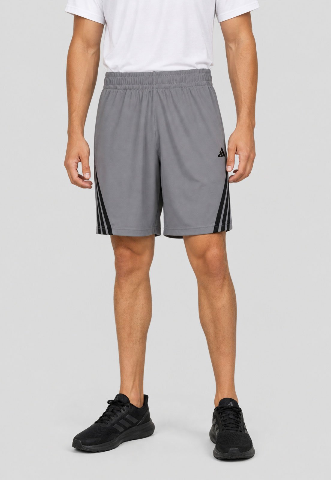 Short Masculino adidas Originals 3 Stripes Cinza