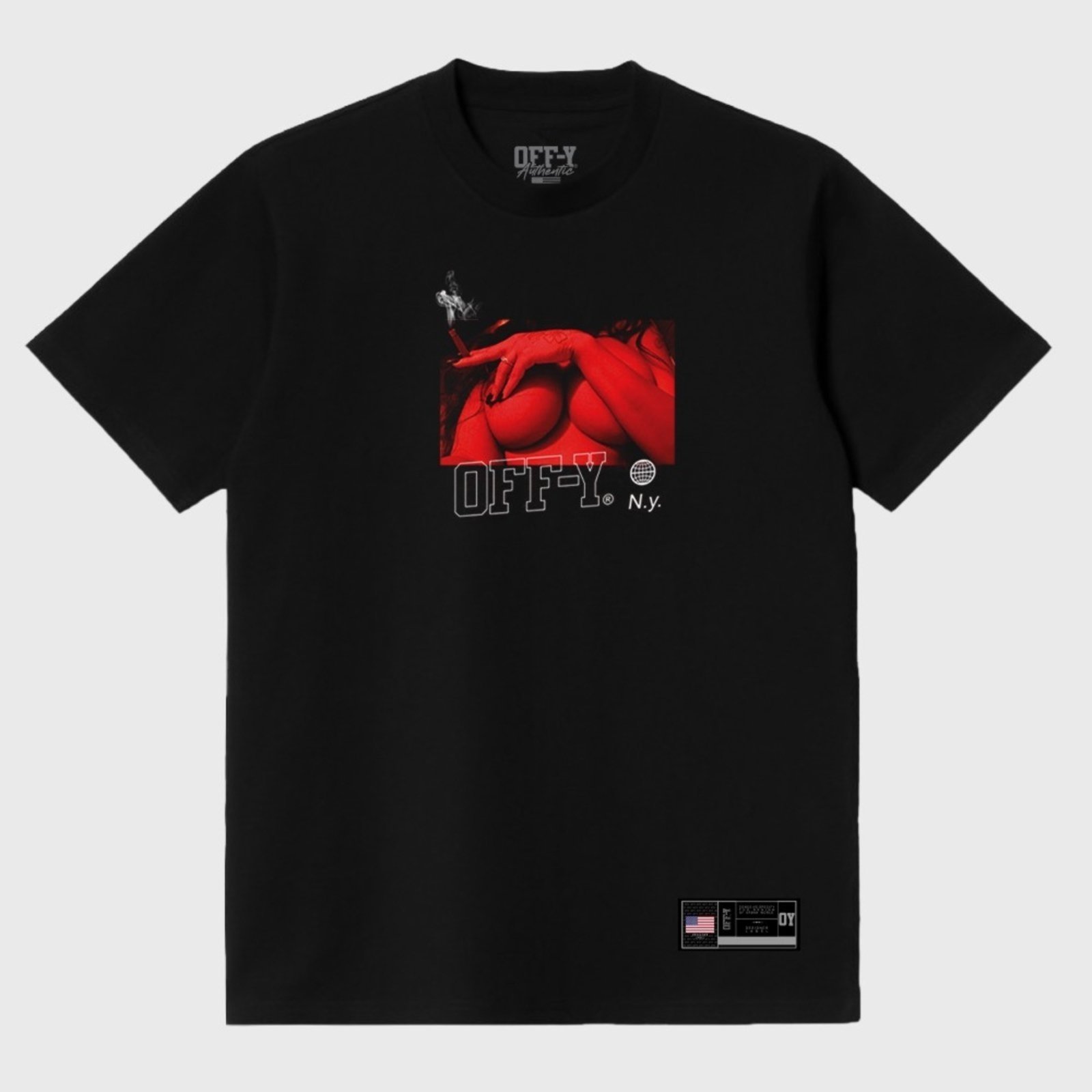 Camiseta Oversized Streetwear Off-Y smoke