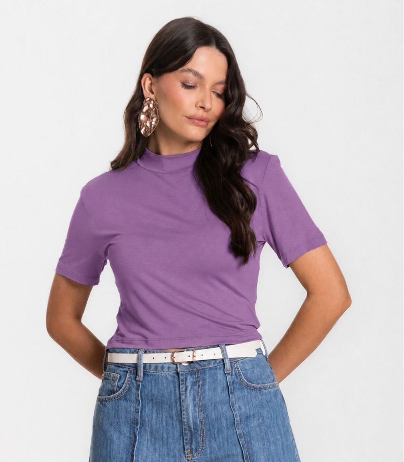 Blusa Cropped Feminina Select Rosa