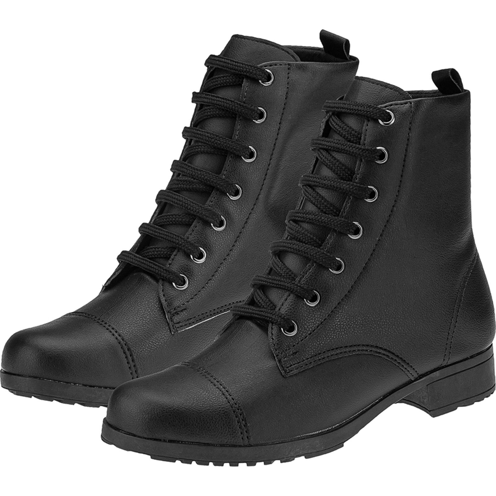 Vista 3 Bota Coturno Feminino Salto Baixo Conforto Blogueira Napa CIA DOS PASSOS preto CIA DOS PASSOS preto